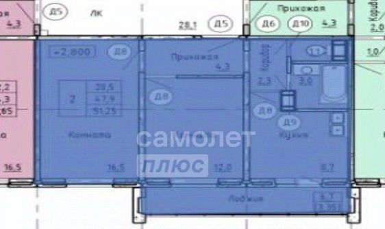 квартира г Курган п Заозерный р-н мкр 12-й жилрайон, 25 фото 2