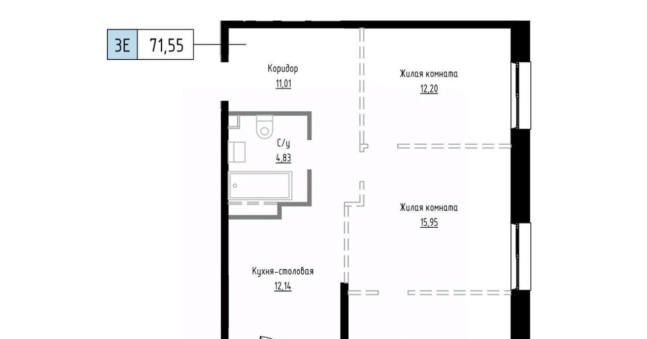 квартира г Хабаровск р-н Индустриальный пер Азовский фото 3