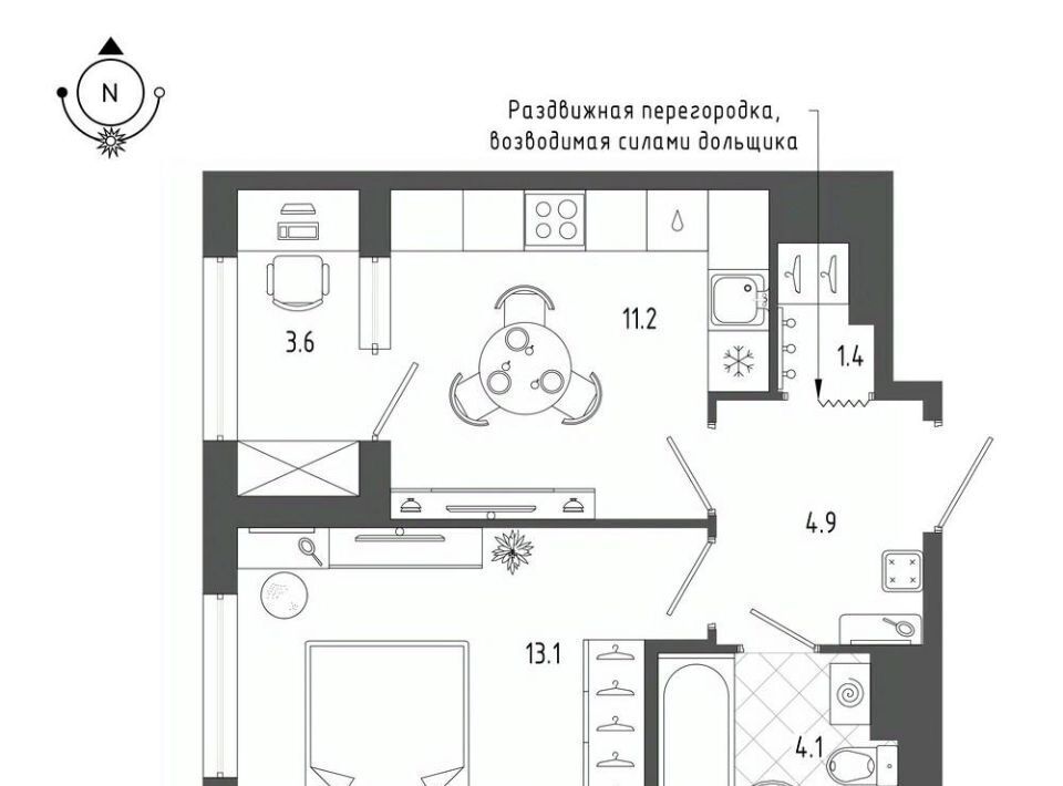 квартира г Санкт-Петербург метро Балтийская б-р Измайловский 9 фото 1