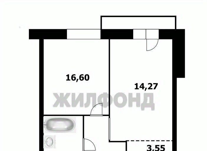 квартира г Новосибирск Заельцовская ул Дунаевского 14/1 фото 17