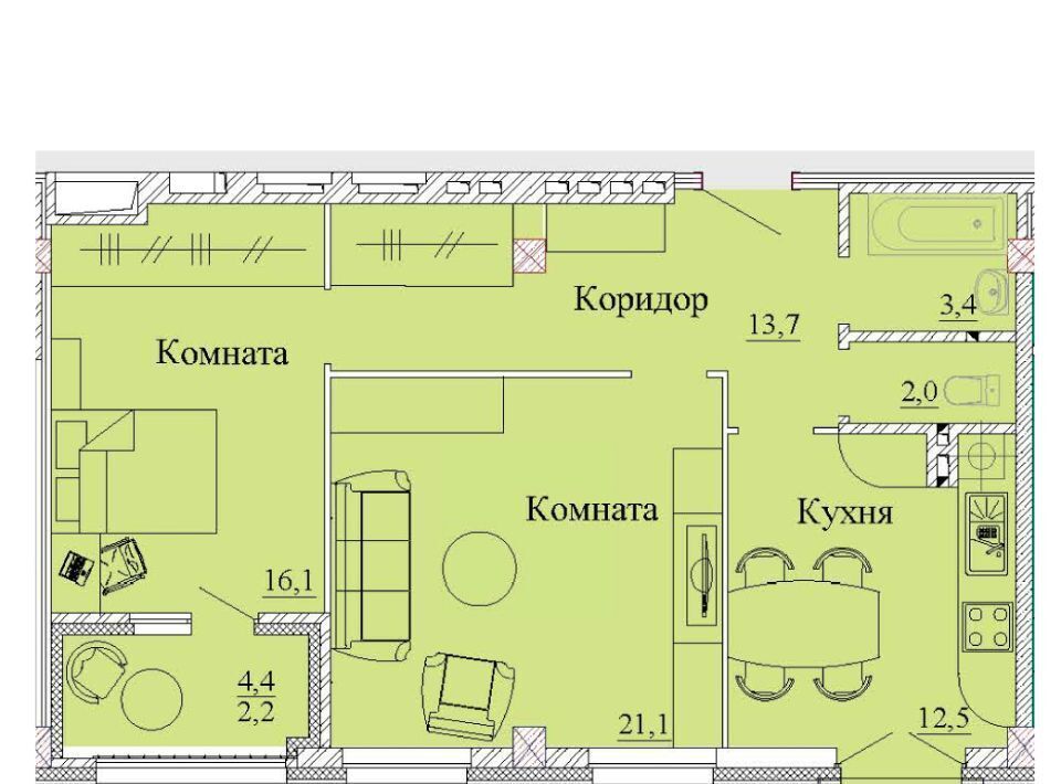 квартира г Иваново р-н Фрунзенский ул 2-я Первомайская 46 фото 1