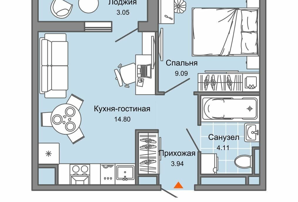 квартира г Ульяновск р-н Заволжский пр-кт Авиастроителей фото 1