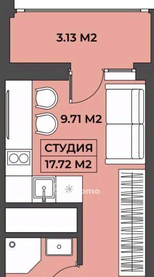 квартира г Уфа р-н Октябрьский ул Адмирала Макарова 27 фото 14