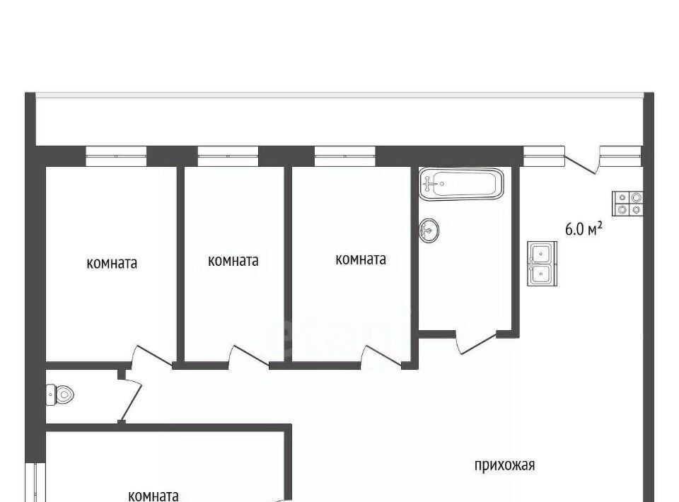 квартира г Ростов-на-Дону р-н Кировский ул Седова 14/1 фото 2