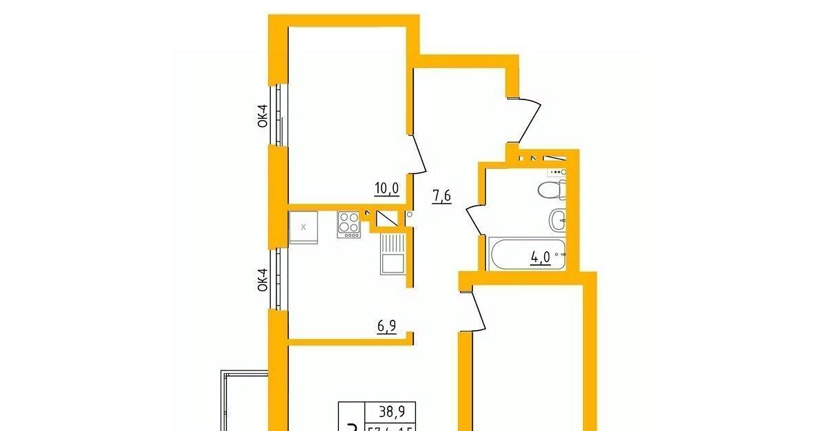 квартира г Уфа р-н Калининский ул им. Фронтовых бригад 15/2 фото 1