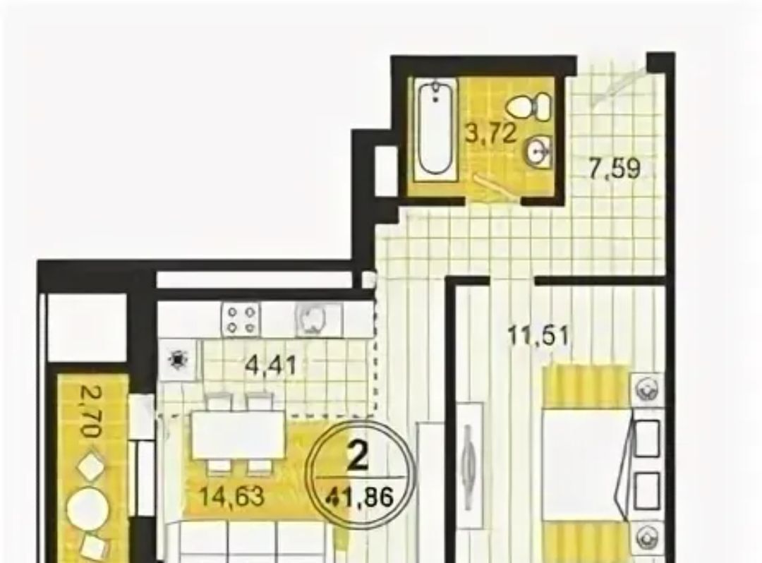 квартира г Челябинск р-н Центральный ул Героя России Яковлева А.В. 9 фото 28