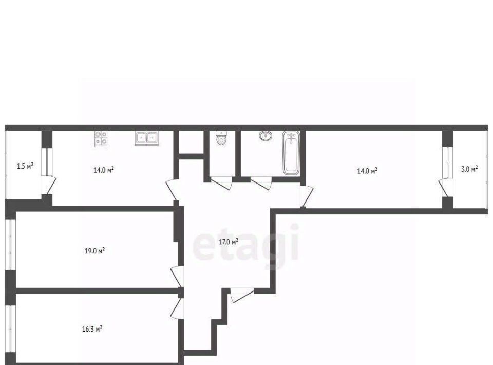 квартира г Самара Безымянка пр-кт Кирова 322ак/1 фото 2