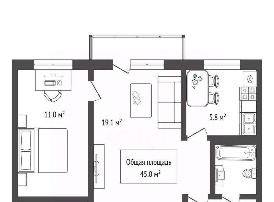 квартира г Новосибирск метро Площадь Гарина-Михайловского ул Ленина 77 фото 1
