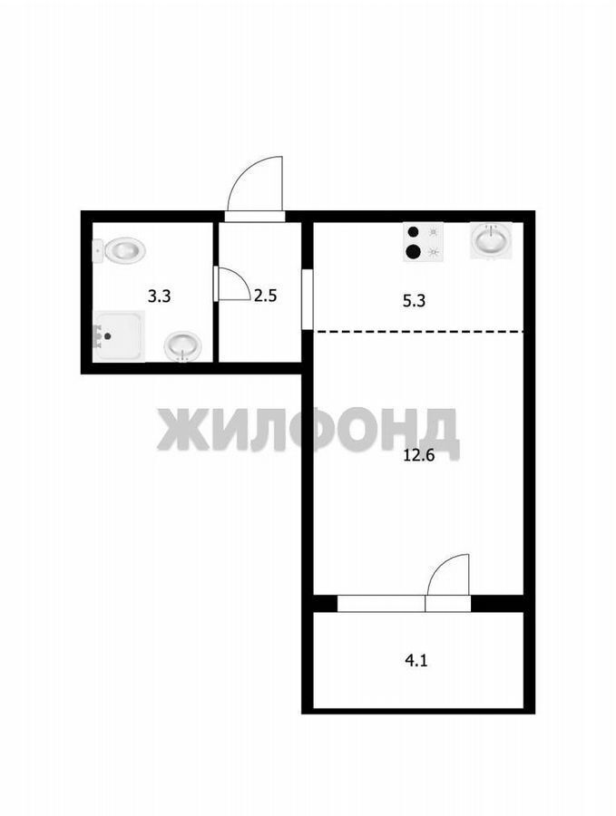 квартира г Новосибирск р-н Ленинский ул Связистов 162/1 Площадь Маркса фото 10