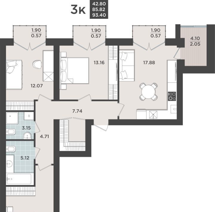квартира г Калининград р-н Ленинградский ул Арсенальная 31к/4 фото 1