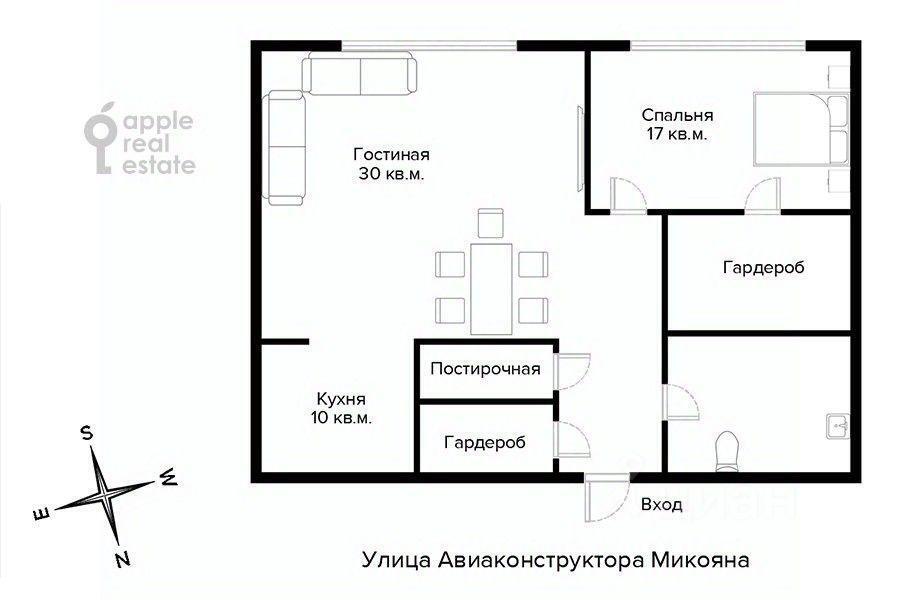 квартира г Москва б-р Ходынский 20а Московская область фото 2