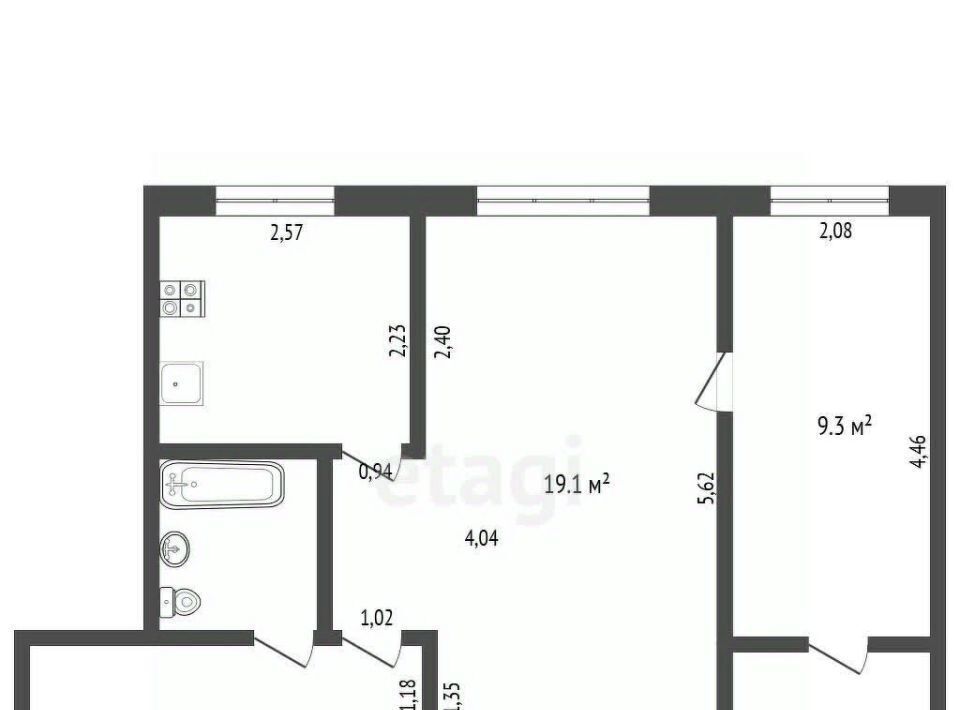 квартира г Новокузнецк р-н Центральный ул Циолковского 21 фото 2