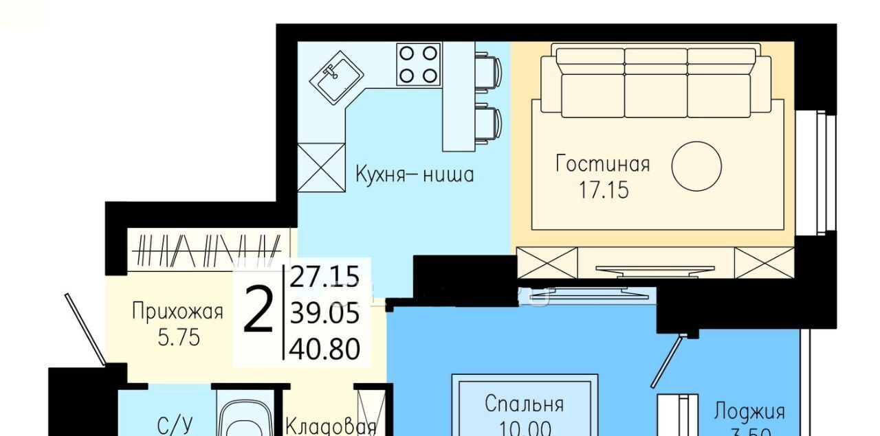 квартира г Красноярск р-н Советский ул Дудинская 2е ЖК «на Дудинской» фото 23