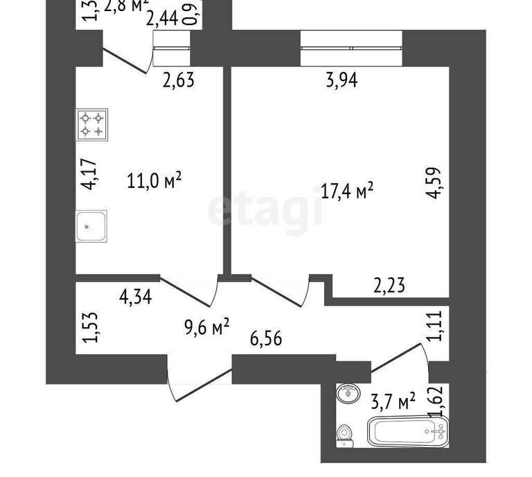 квартира г Уфа р-н Ленинский ул Союзная 6к/2 фото 11