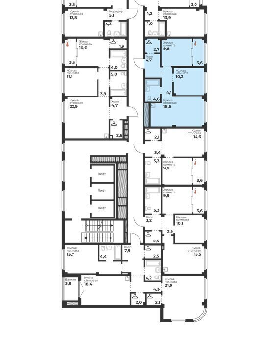 квартира г Челябинск р-н Калининский ул Братьев Кашириных 82/1 фото 3