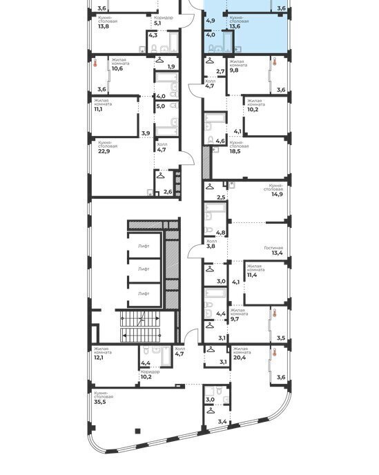 квартира г Челябинск р-н Калининский ул Братьев Кашириных 82/1 фото 3