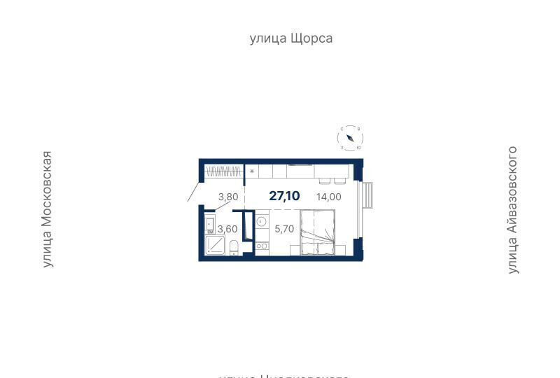 квартира г Екатеринбург р-н Ленинский Чкаловская ул Циолковского 3 ЖК «Парк Столиц» фото 1