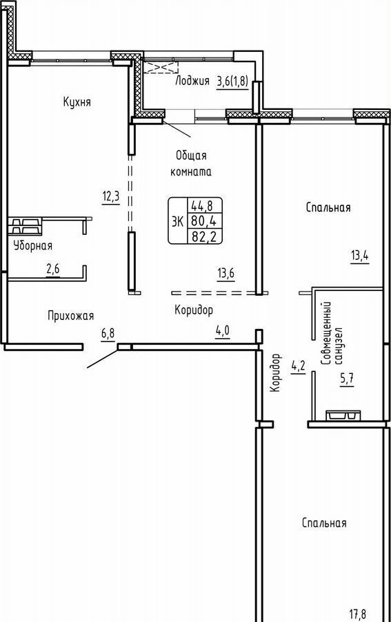 квартира г Новосибирск р-н Ленинский ул Большая 2 ЖК «Самоцветы» фото 1