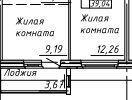 квартира г Новосибирск р-н Первомайский Речной вокзал ул Заречная 39 микрорайон «Весенний» фото 11