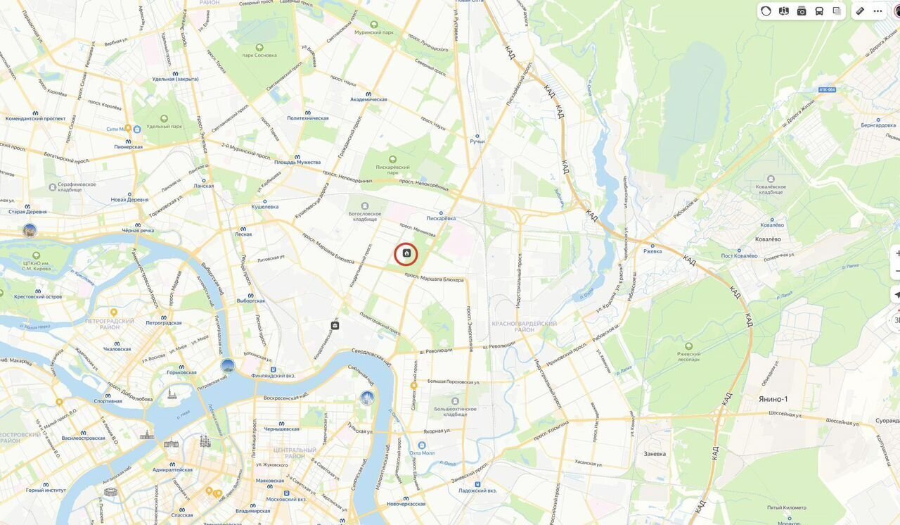 квартира г Санкт-Петербург метро Площадь Мужества ул Замшина 31к/4 фото 26