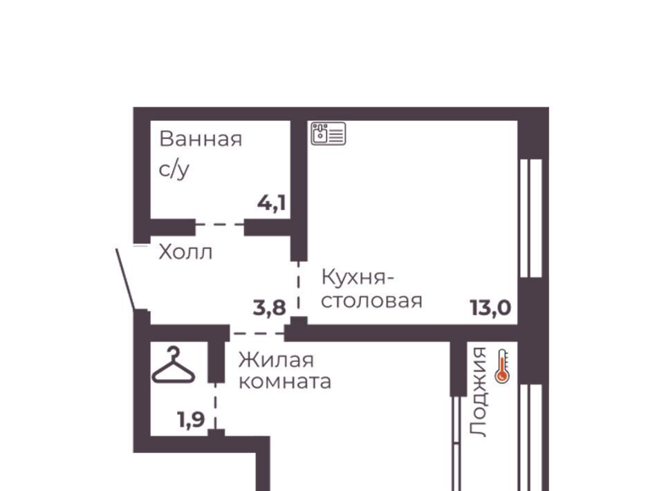 квартира г Челябинск р-н Тракторозаводский пр-кт Ленина 1 фото 1