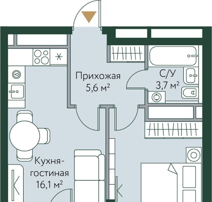 квартира г Волгоград р-н Советский ул Новосибирская 74 фото 1