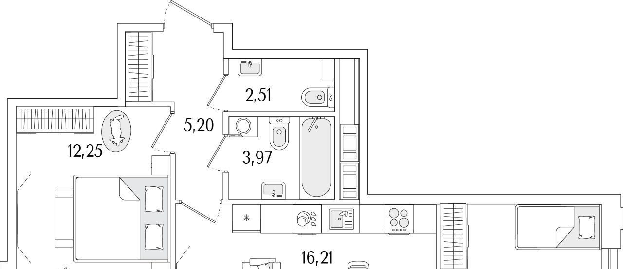квартира г Санкт-Петербург метро Бухарестская ул Фучика 12к/2г фото 1