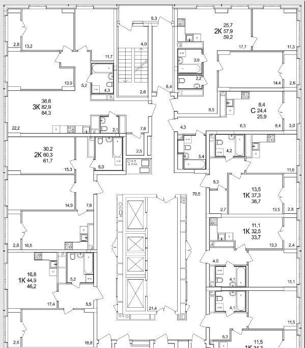 квартира г Нижний Новгород Горьковская ЖК КМ Анкудиновский Парк 50 д. Анкудиновка фото 2