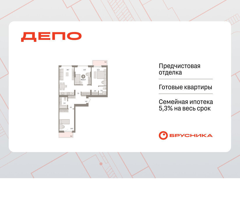 квартира г Екатеринбург Уральская Старая Сортировка ЖК Квартал Депо жилой район Сортировочный фото 1