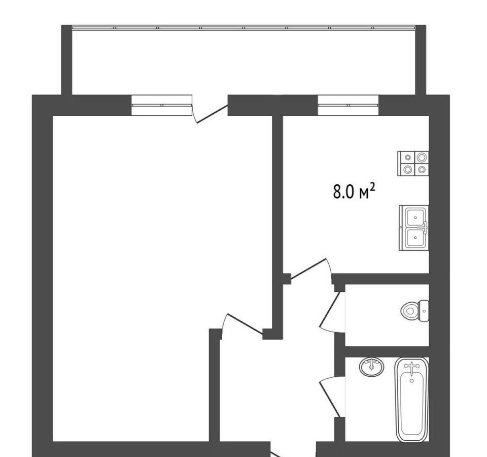 квартира г Тюмень р-н Калининский ул Клары Цеткин 21 фото 25