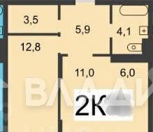квартира г Нижний Новгород Чкаловская ул Июльских Дней 1к/2 фото 2