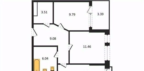 квартира г Воронеж р-н Железнодорожный наб Чуева 7 фото 1