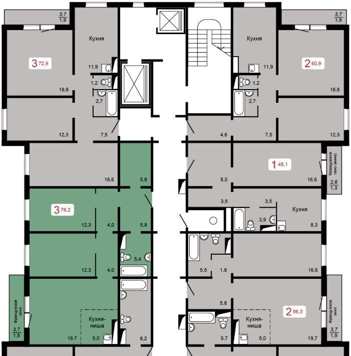 квартира г Красноярск р-н Кировский ул Кутузова 2с/4 фото 1