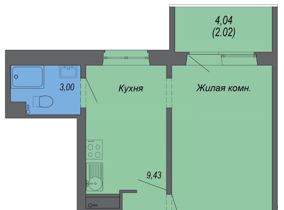 квартира г Хабаровск р-н Железнодорожный ЖК КВАРТАЛ ТИГРЫ фото 1