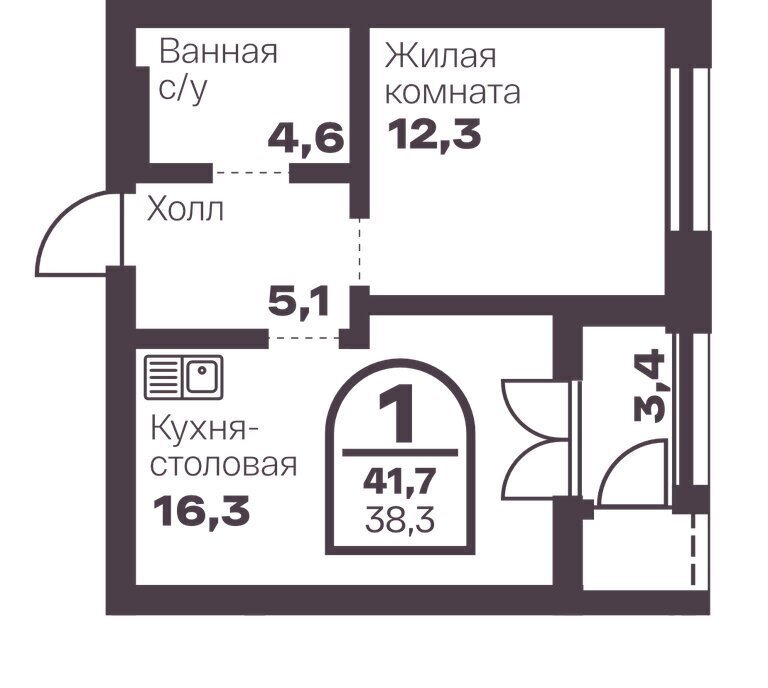 квартира г Челябинск ЖК Голос. Меридиан фото 1