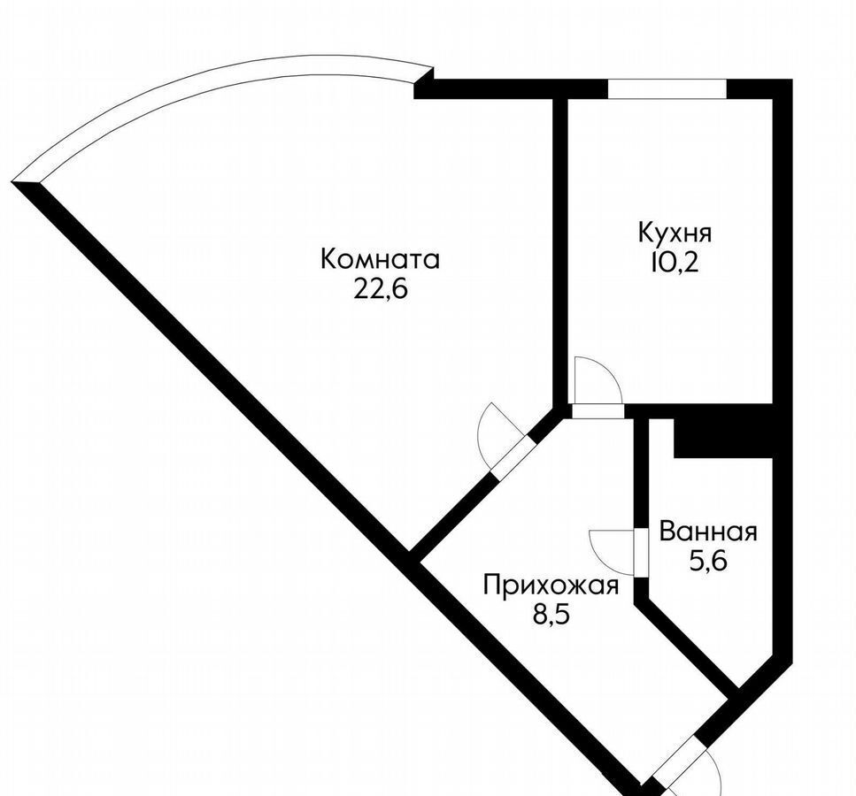 квартира г Краснодар р-н Прикубанский Музыкальный ул им. Мусоргского М.П. 1 фото 10