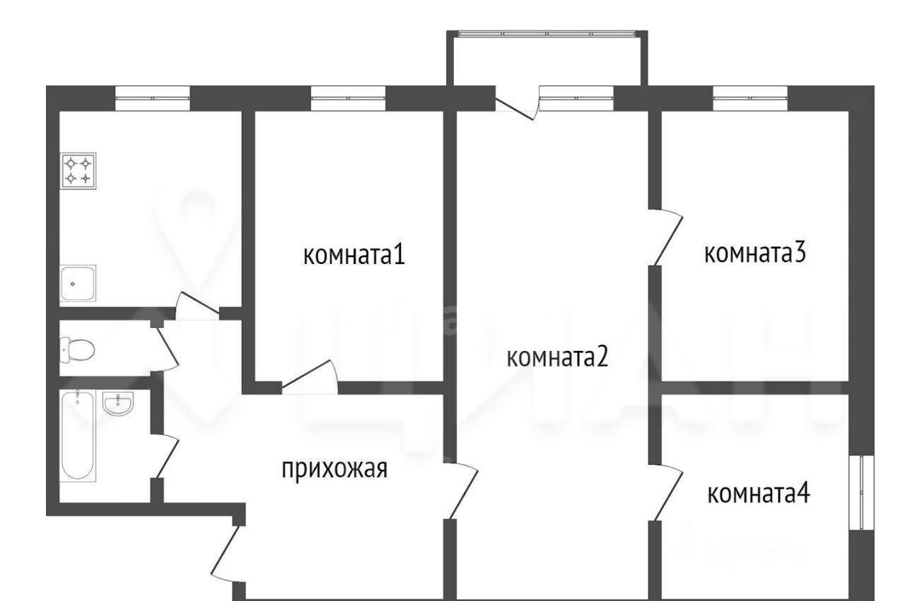 квартира г Омск р-н Кировский ул Фугенфирова 13 мкр-н Парковый фото 16
