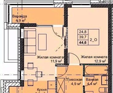 квартира г Владивосток р-н Первореченский БАМ фото 1