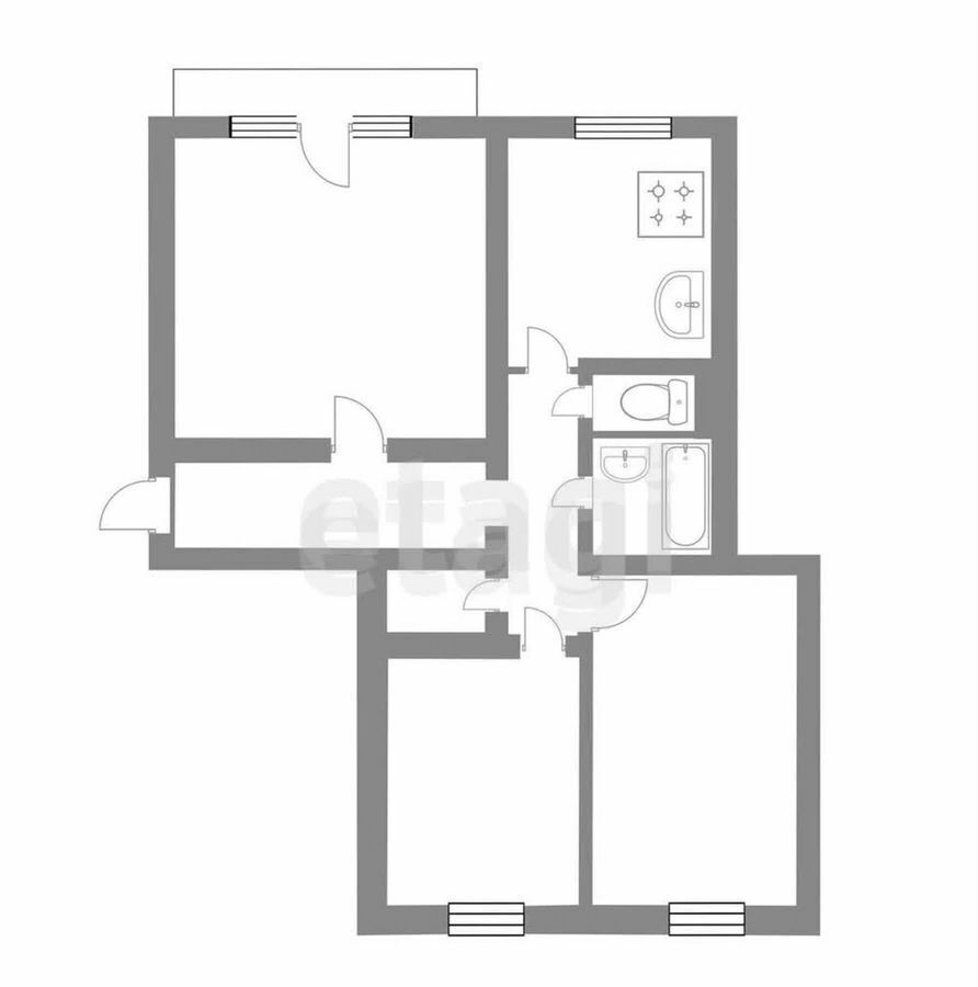 квартира г Чебаркуль ул Октябрьская 3а Чебаркульский г. о. фото 13