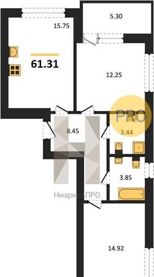 квартира г Калининград р-н Ленинградский ул Арсенальная 31 корп. 3 фото 2