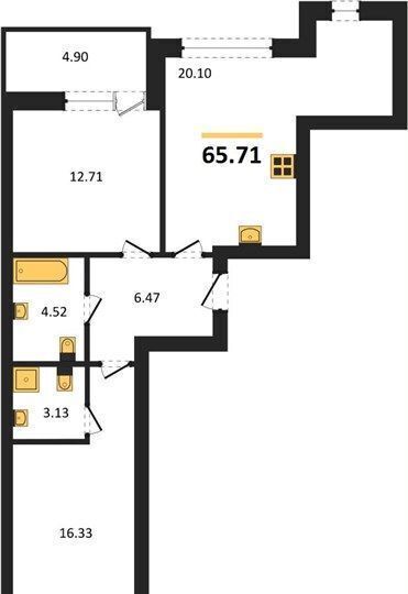 квартира г Калининград р-н Ленинградский ул Арсенальная 31 корп. 3 фото 2