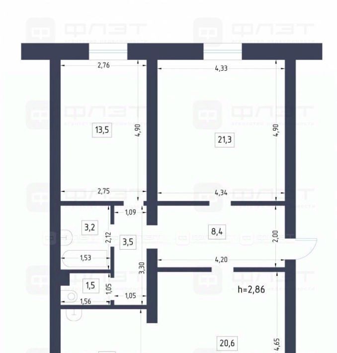 квартира г Казань Военный городок-2 Суконная слобода 89 фото 2