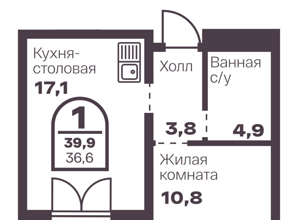 квартира г Челябинск р-н Тракторозаводский пр-кт Ленина 19в фото 1