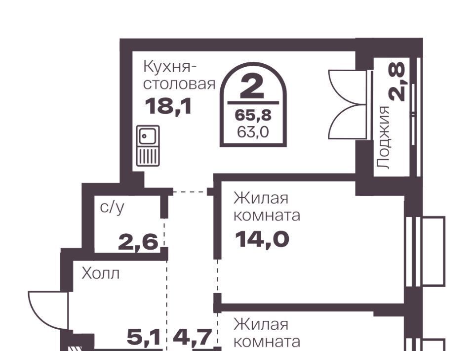 квартира г Челябинск р-н Тракторозаводский пр-кт Ленина 19в фото 1