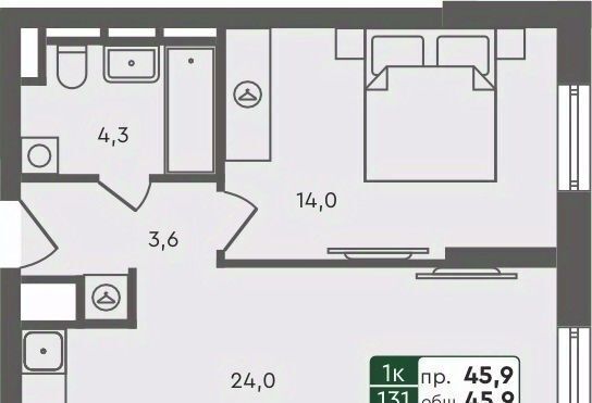 квартира г Курган мкр 6а п Заозерный жилрайон, 25/4 фото 1