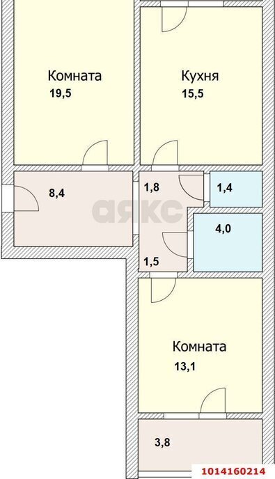 квартира г Краснодар ул Героев-Разведчиков 21/2 фото 12