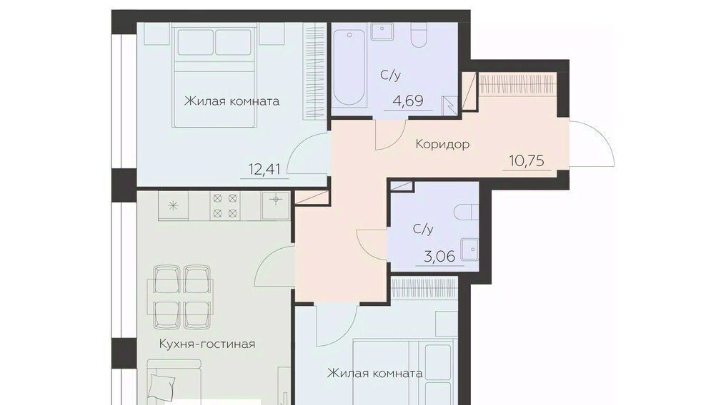 квартира г Воронеж р-н Левобережный ул Ленинградская 29б фото 1