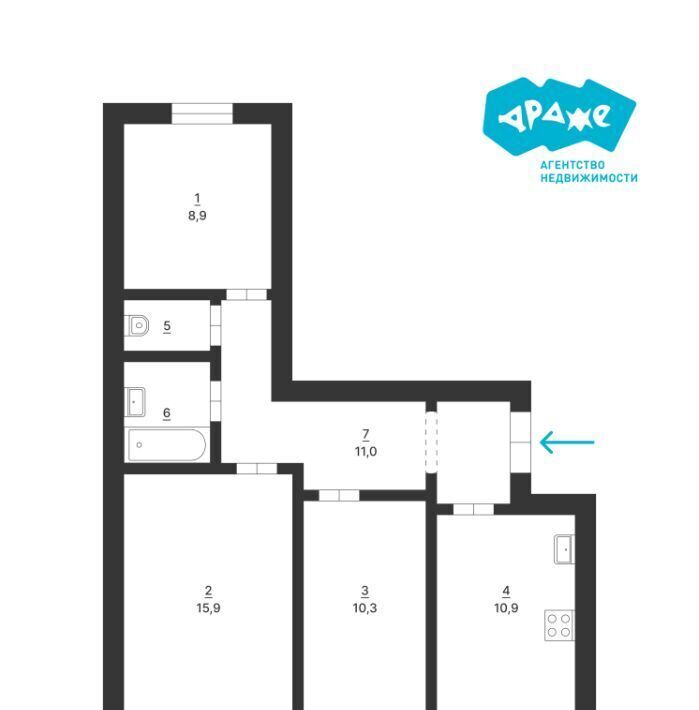 квартира г Екатеринбург ул Таганская 95 Проспект Космонавтов фото 2