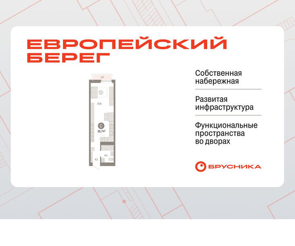 квартира р-н Октябрьский Речной вокзал микрорайон Европейский Берег фото