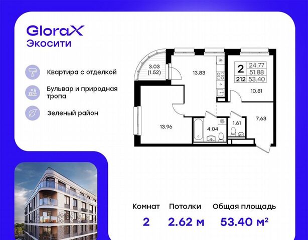 р-н Кировский ул Завокзальная ЖК GloraX Экосити фото